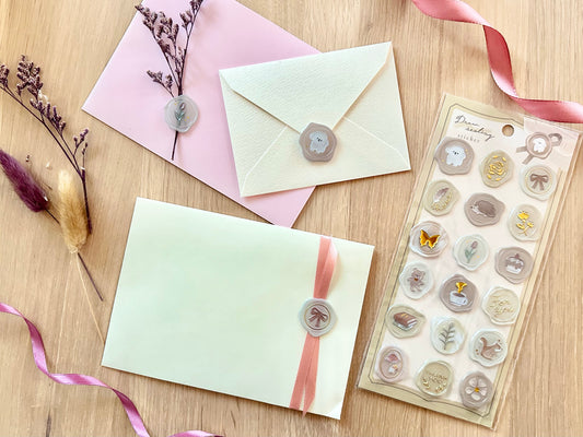 Draw Sealing Sticker Brown