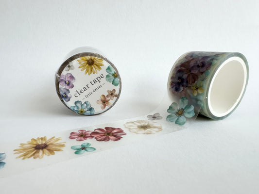 Cleartape 30mm Flowers