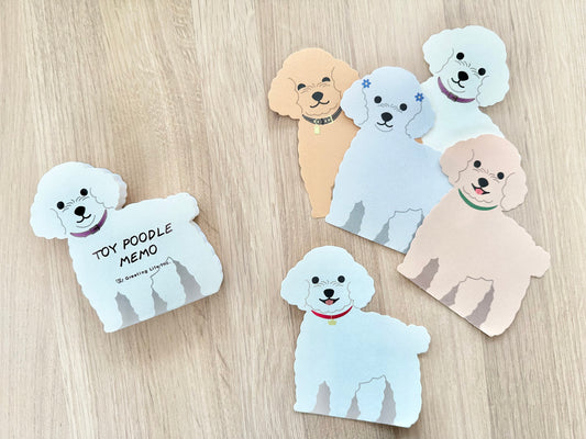 Die Cut Skriveblokk Toy Poodle