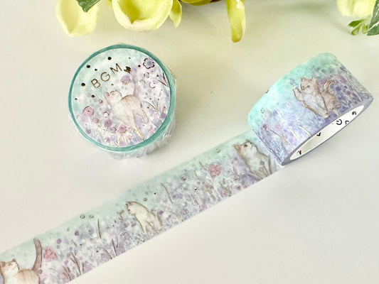 Washitape Flower and Cat - Small Friend