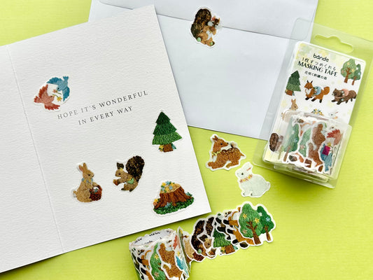 Washi Roll Sticker Blooming Forest