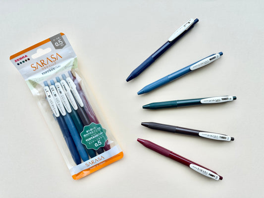 Zebra Sarasa Clip Pen Vintage color 5 set