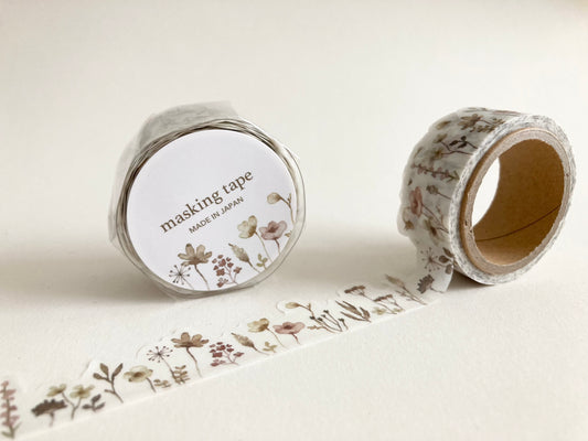 Die Cut Washitape Brown Flower