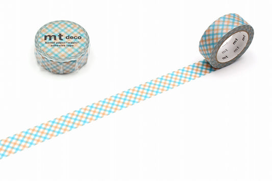 Washitape 15 mm Gingham Check Orange