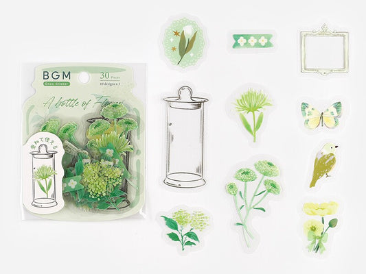 Klistermerker Blomster Lysegrønn