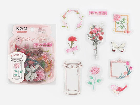 Klistermerker Blomster Rosa