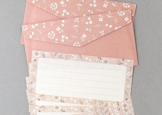 Brevsett Elegant Rosa