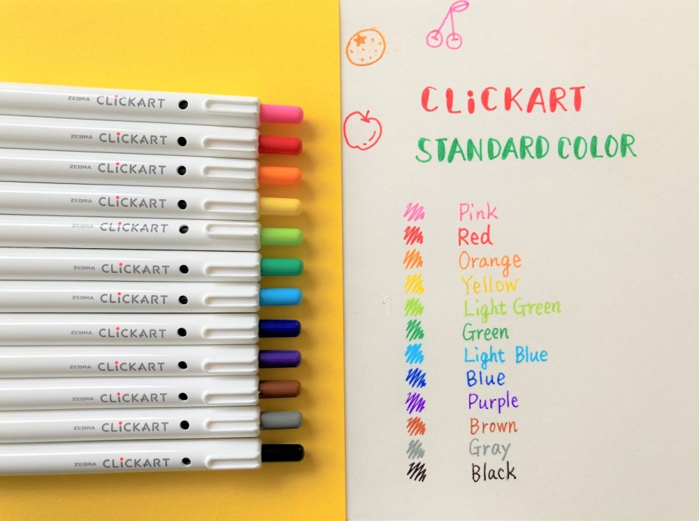 Zebra Clickart Colorpen Standard color 12 set