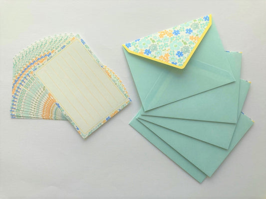 Mini Brevsett Risette Lyseblå