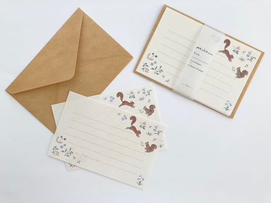 Brevsett Michikusa Ekorn