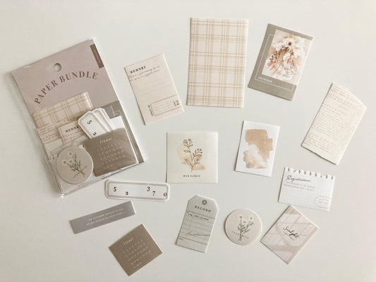 Paper Bundle Sticker Ivory