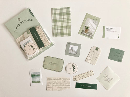 Paper Bundle Sticker Green