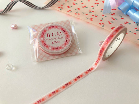 Washitape 5 mm Rosa Sløyfe