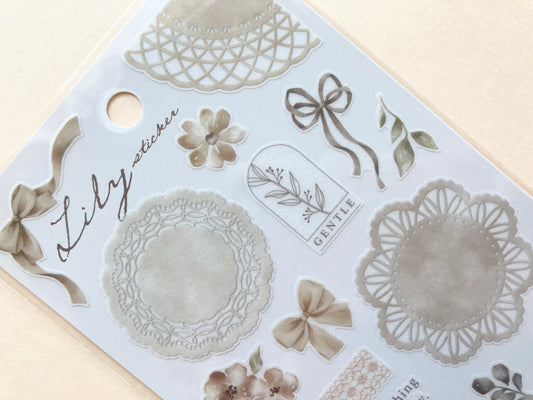 Klistermerker Lily Sticker Natural