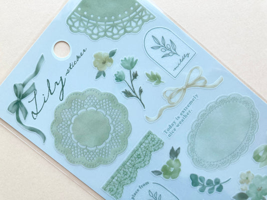 Klistermerker Lily Sticker Opal Green