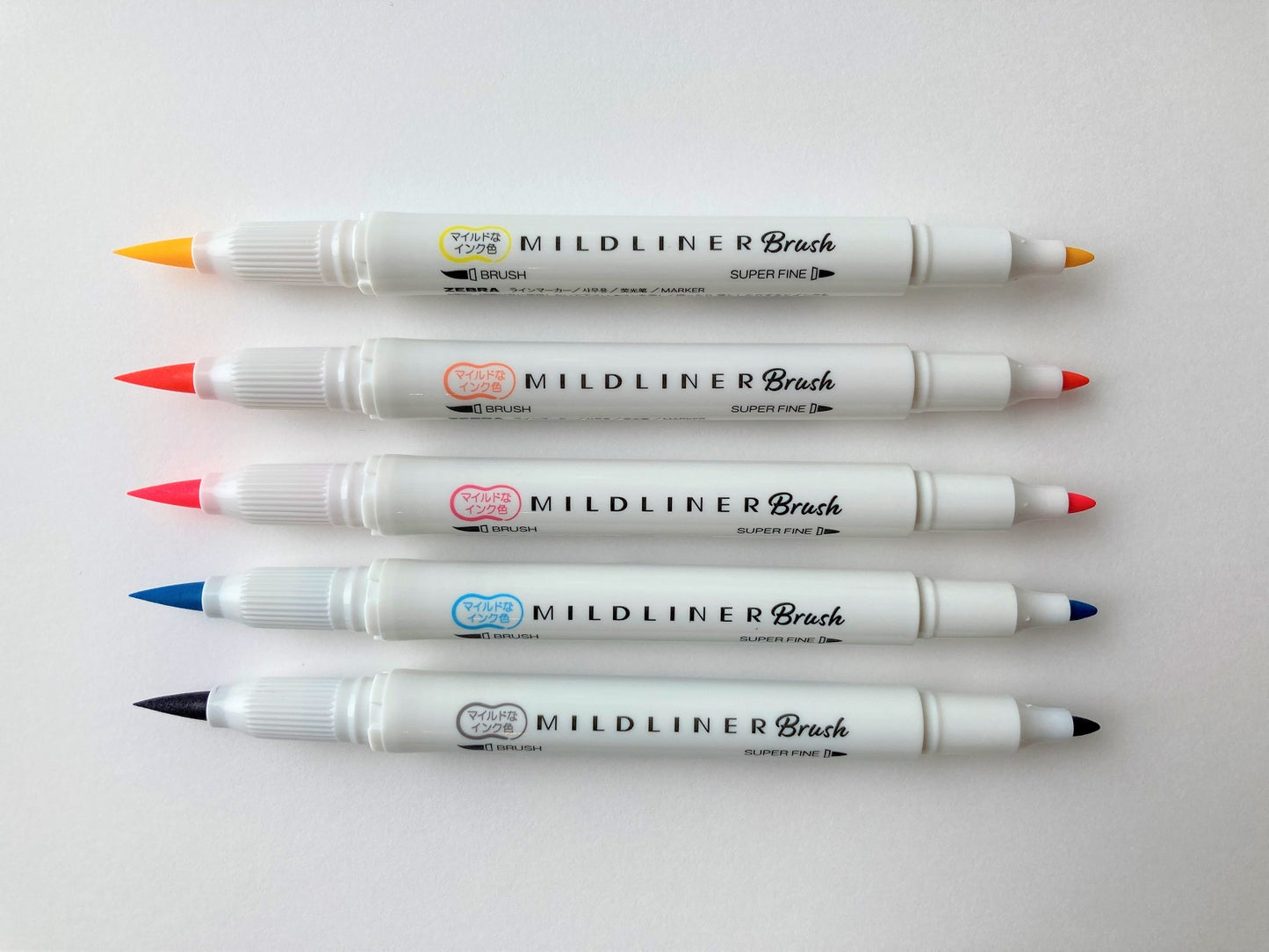 Zebra Mildliner Brush Pen & Marker Friendly 5 set