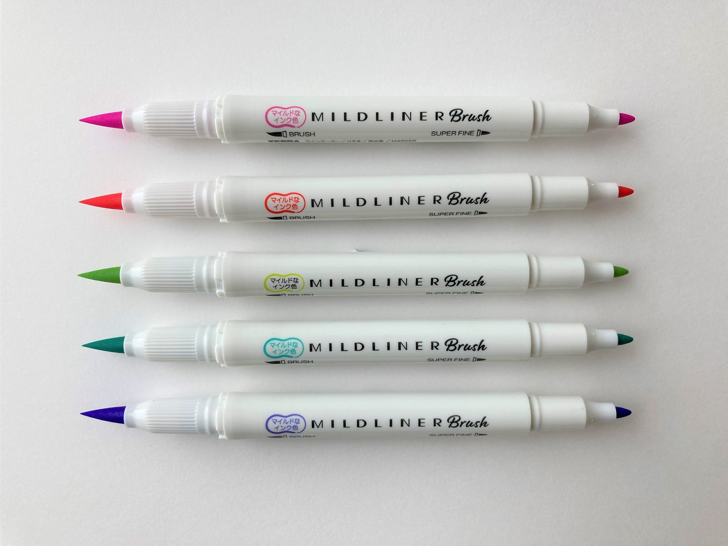 Zebra Mildliner Brush Pen & Marker Bright 5 set