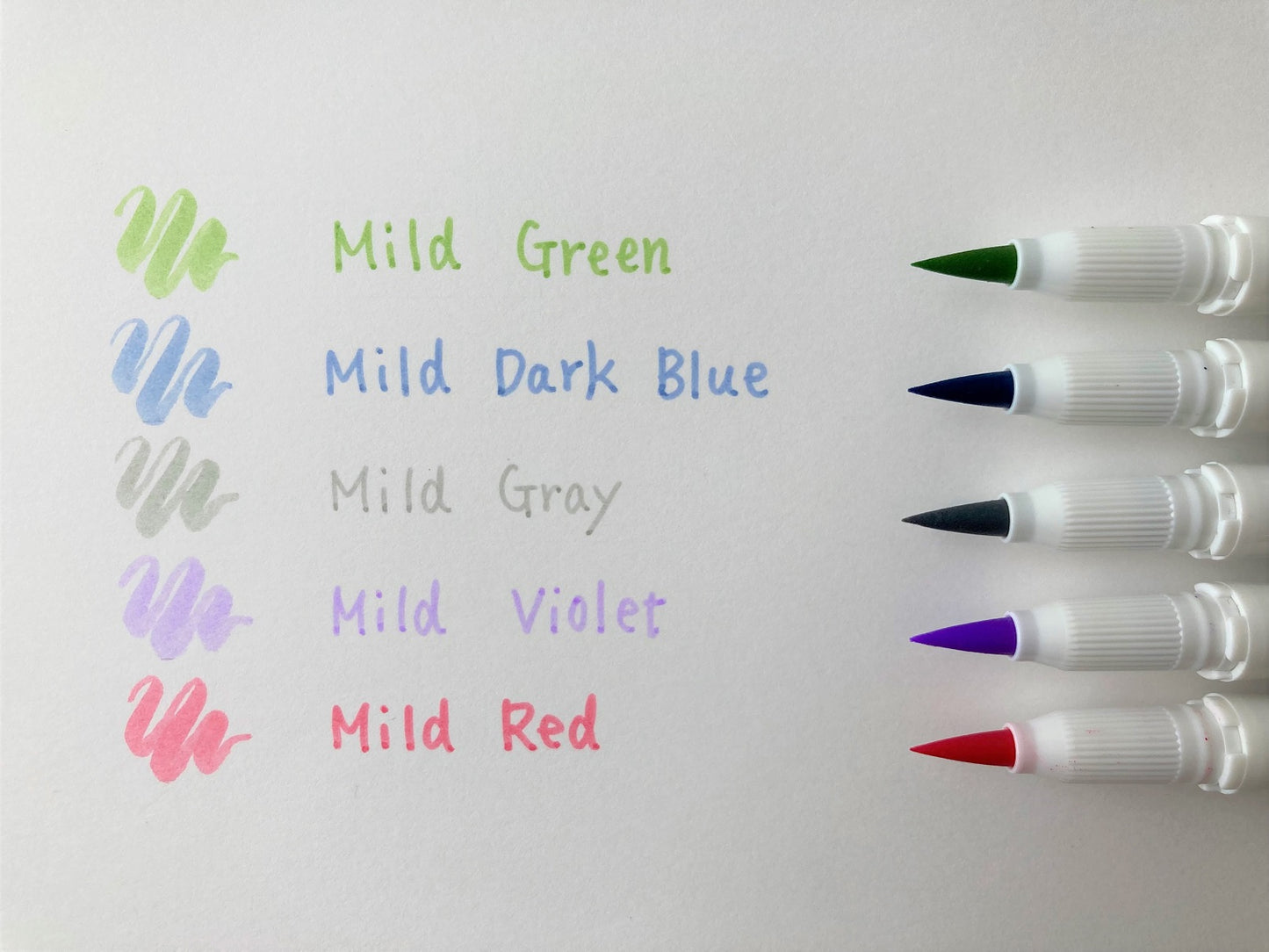 Zebra Mildliner Brush Pen & Marker Cool & Refined 5 set