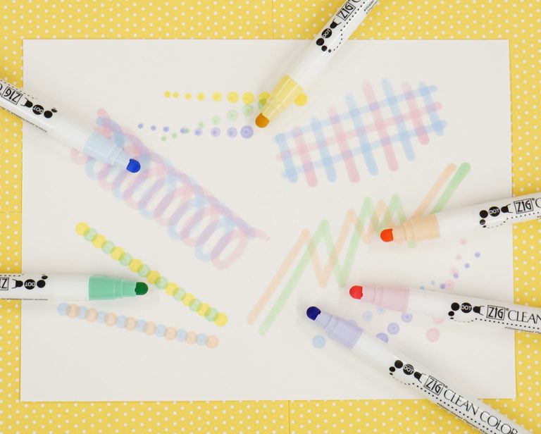 Kuretake ZIG Clean Color Dot Pen Mild Colors 6 set