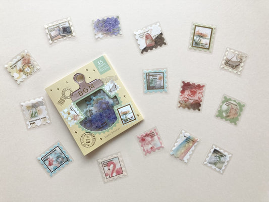 Klistermerker Frimerke Pastell